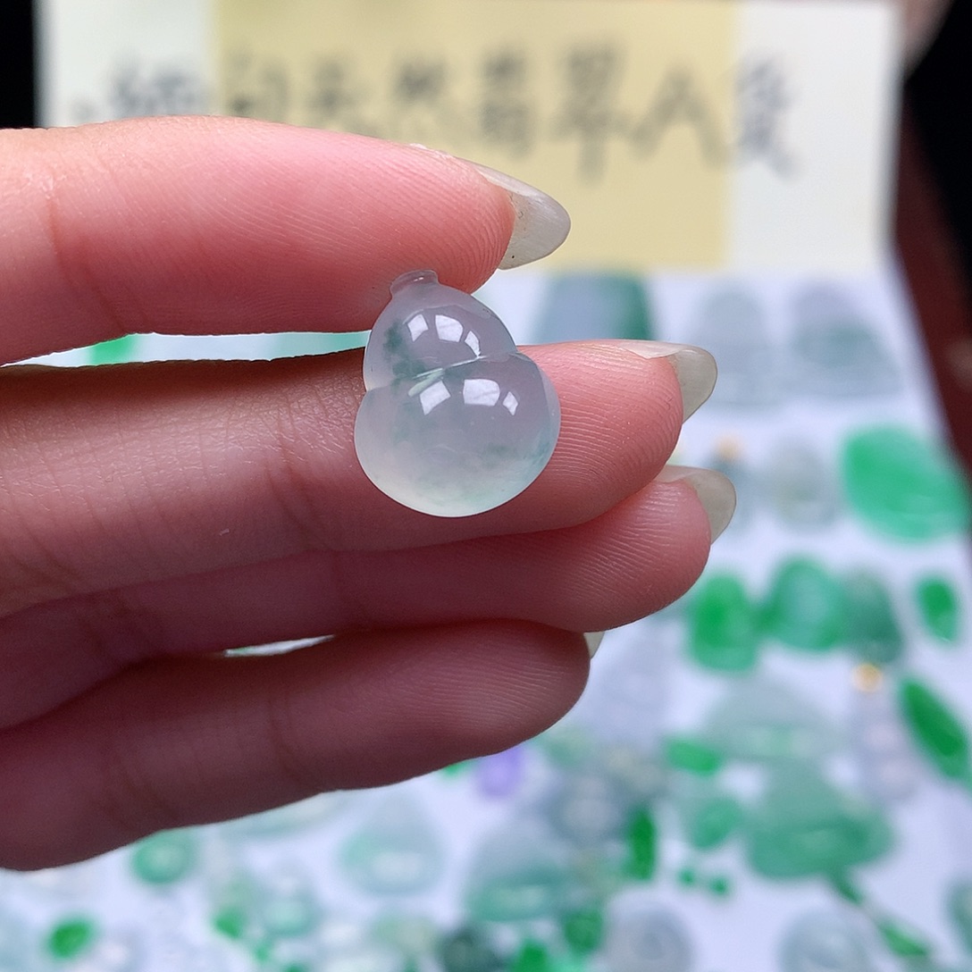 翡翠裸石缅甸天然A货翡翠冰种葫芦