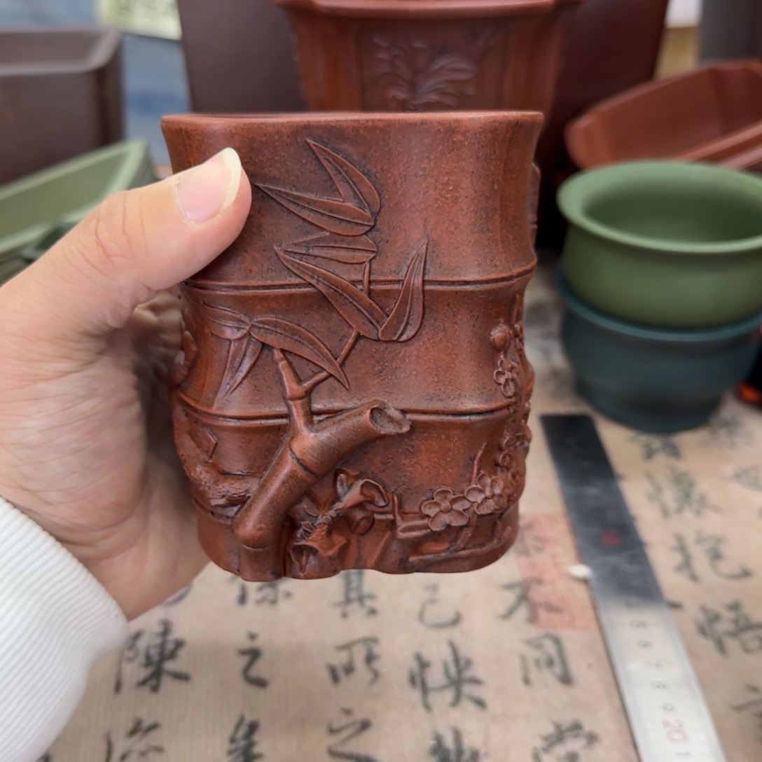 紫砂花盆宜兴紫砂正品8x10