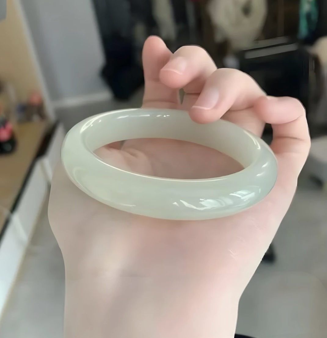 天然金丝玉晴水色蜂蜜水色手镯-1