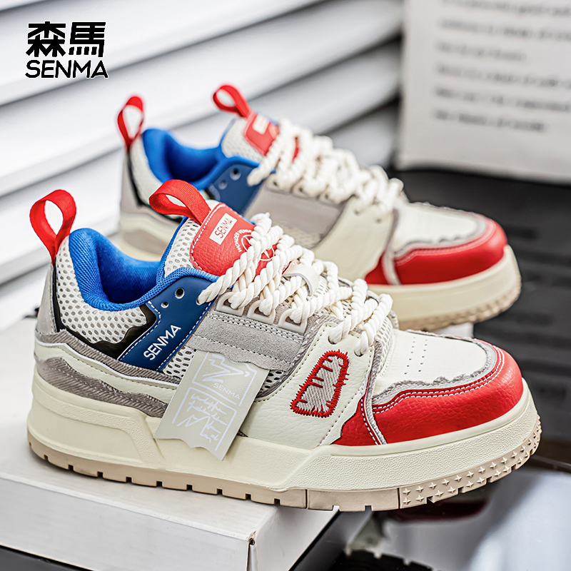 森马男鞋2025新款轻奢高级感时尚休闲鞋学生厚底防滑