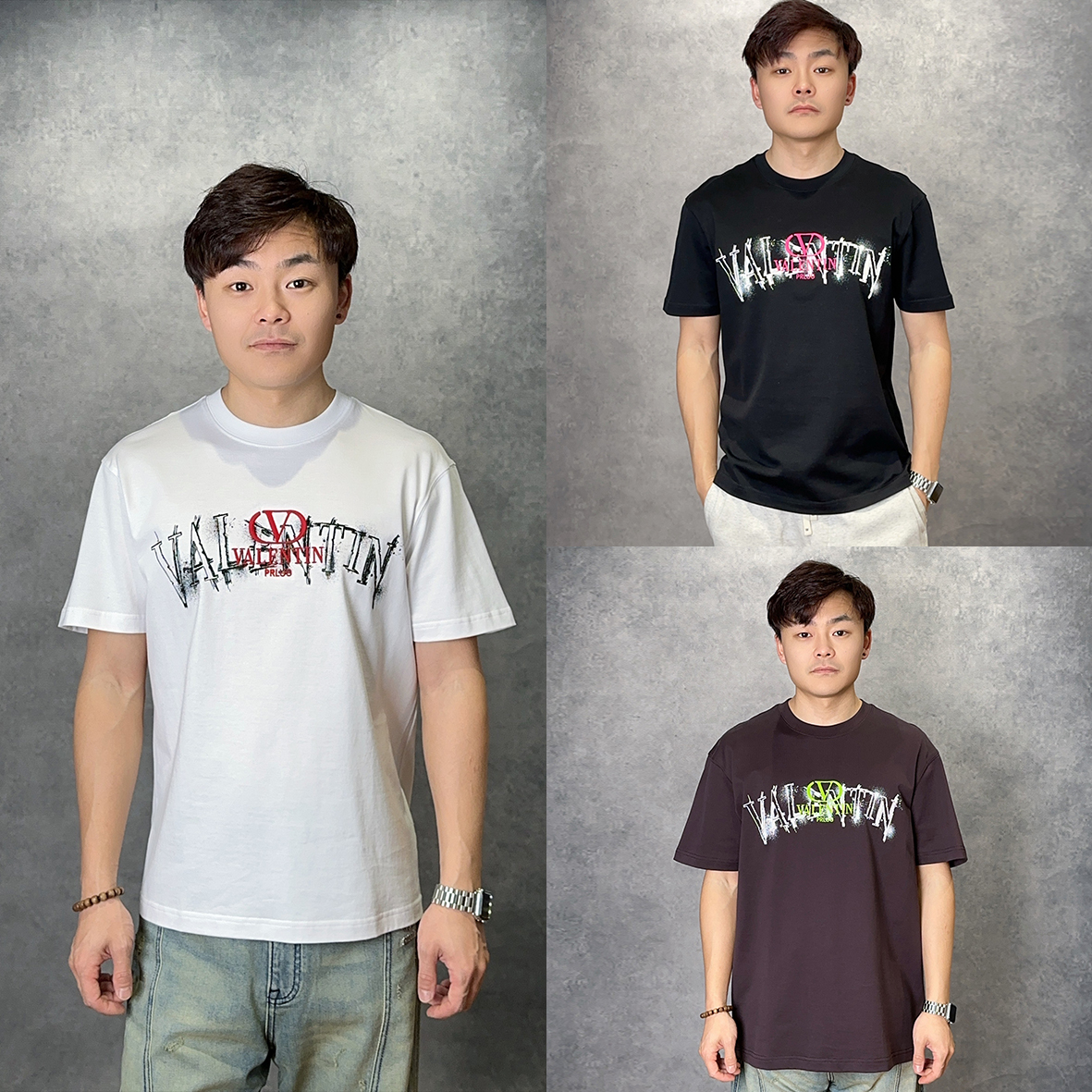 【品牌现货】男士T恤纯棉圆领春季时尚休闲短袖男装