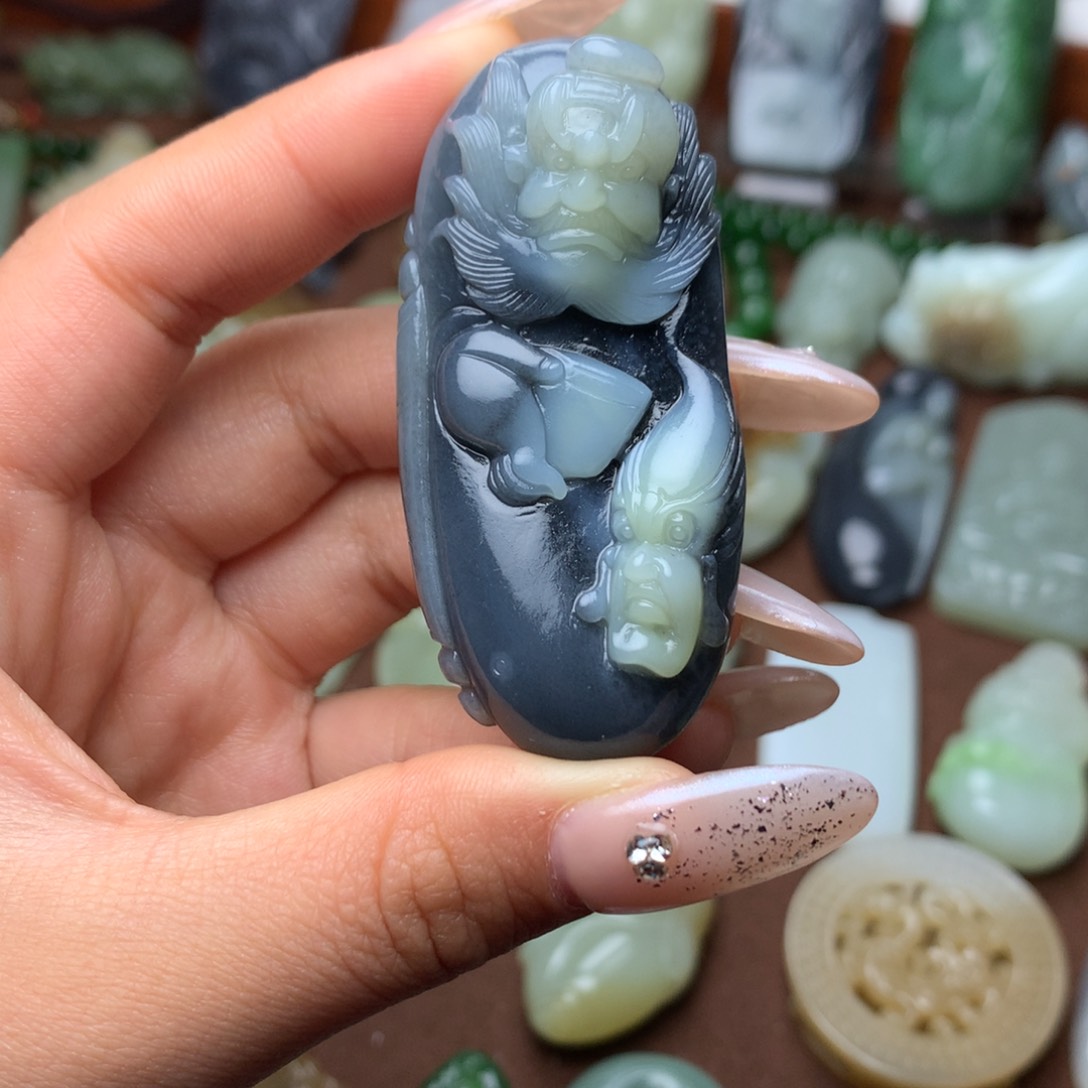 和田玉挂件未镶嵌海****d