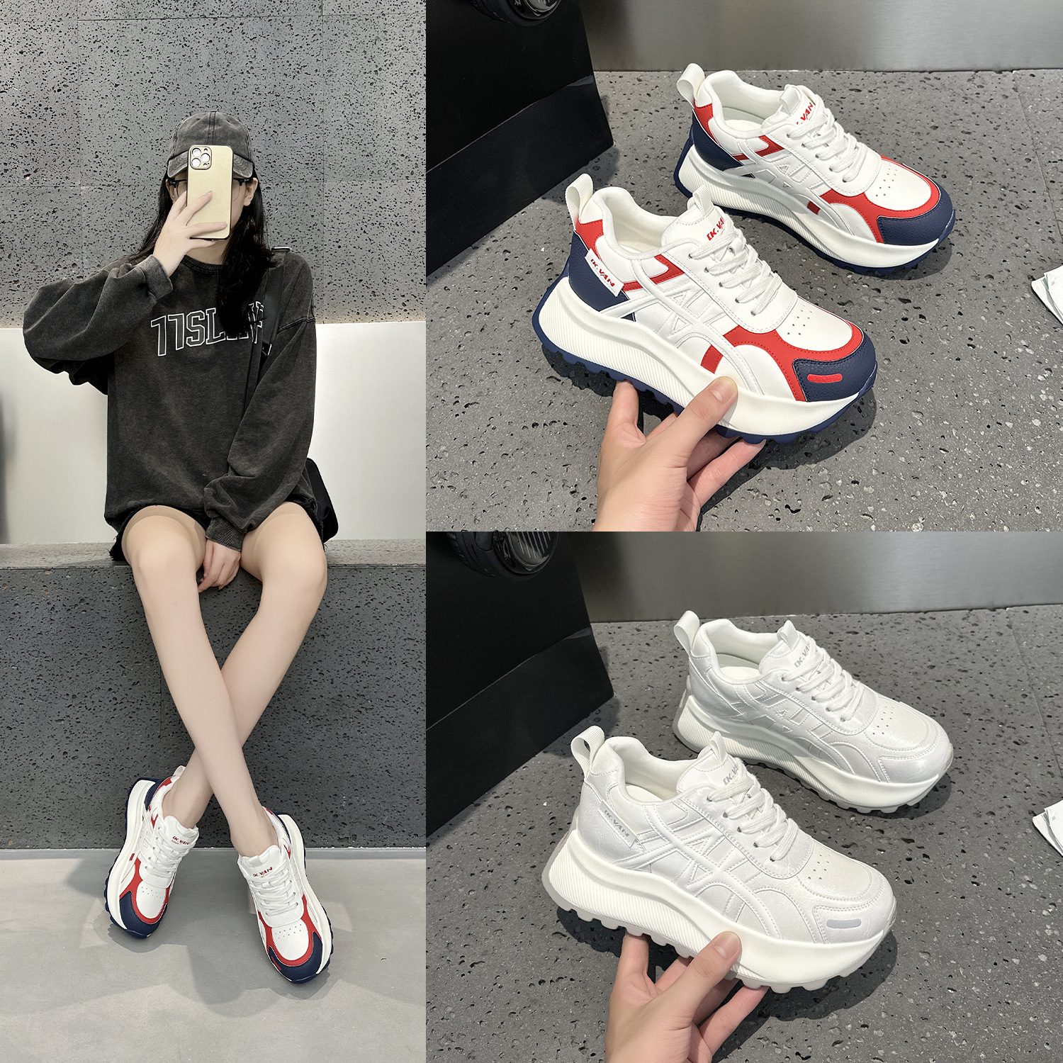 2582德训鞋女款2025新款秋季休闲运动鞋子女鞋爆款超火百搭阿甘鞋