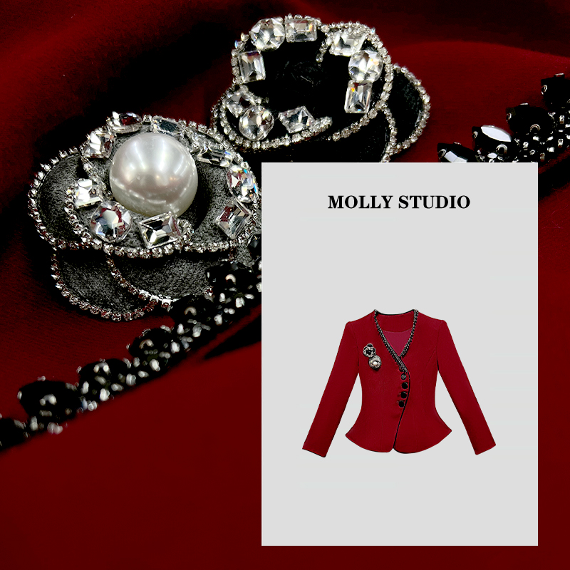 【封面故事】Molly 百搭时尚气质显瘦轻奢优雅设计感 外套 M2025691