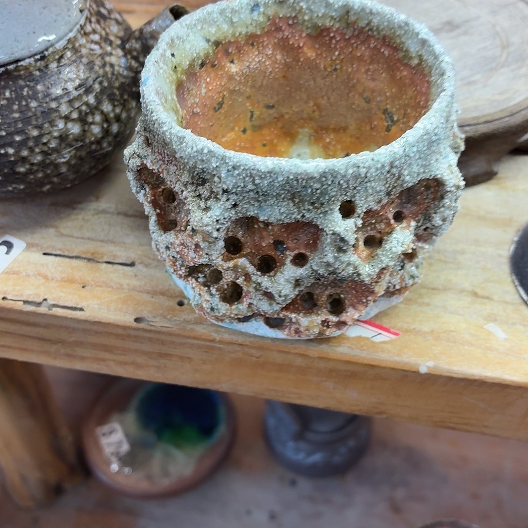 小***青陶园柴烧，精品高货S714瑕 纹 磨底