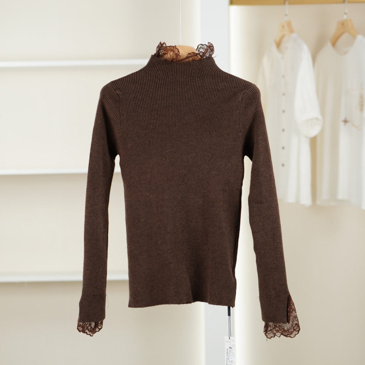 麦迪尚品【唯】51203556 春季简约套头针织打底毛衣女装