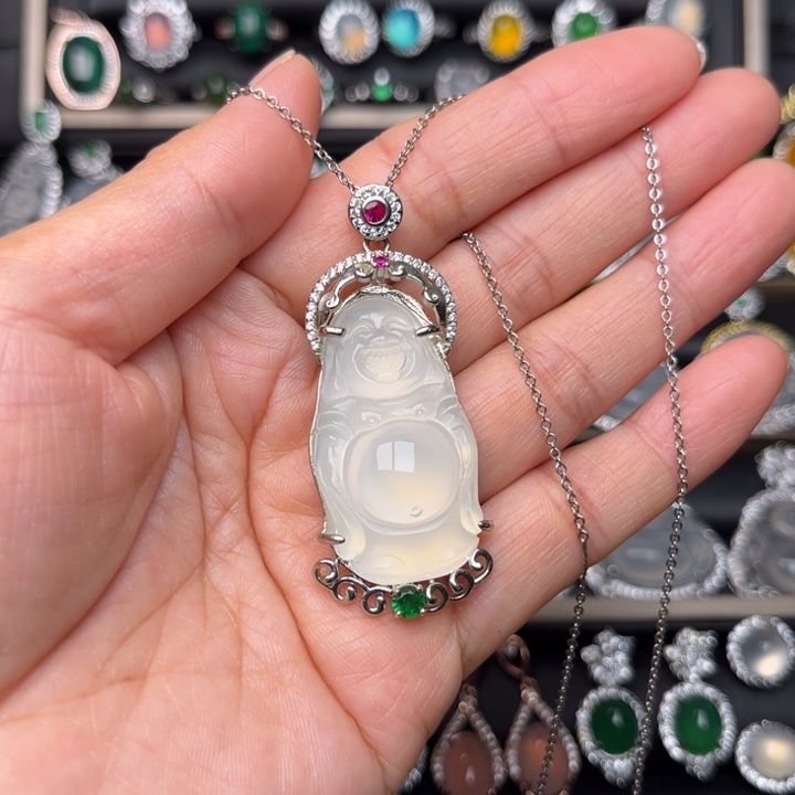 玛瑙/玉髓合金颈饰