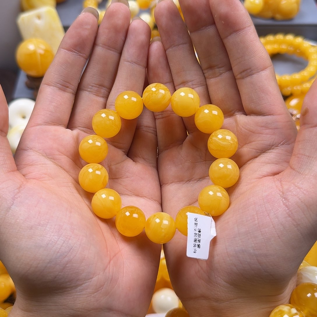 琥珀珠宝奇石未镶嵌15mm