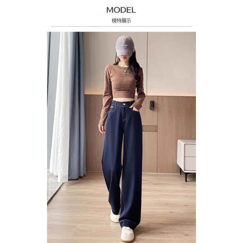 【6076】大漫甄选加绒加厚窄板直筒牛仔裤J2006