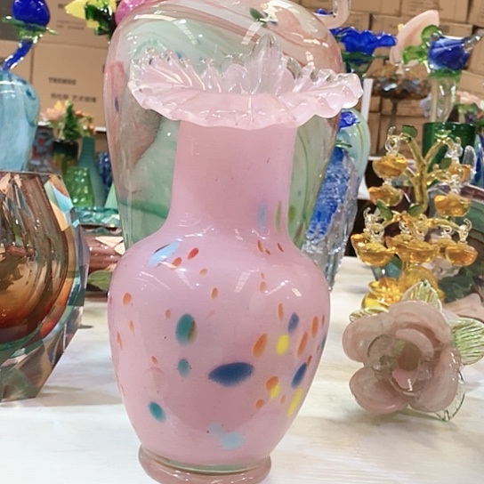 琉璃花瓶高23厘米口径6厘米