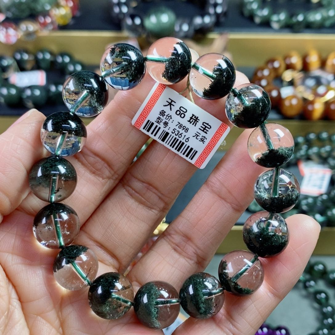 水晶手链未镶嵌绿幽灵手链53616