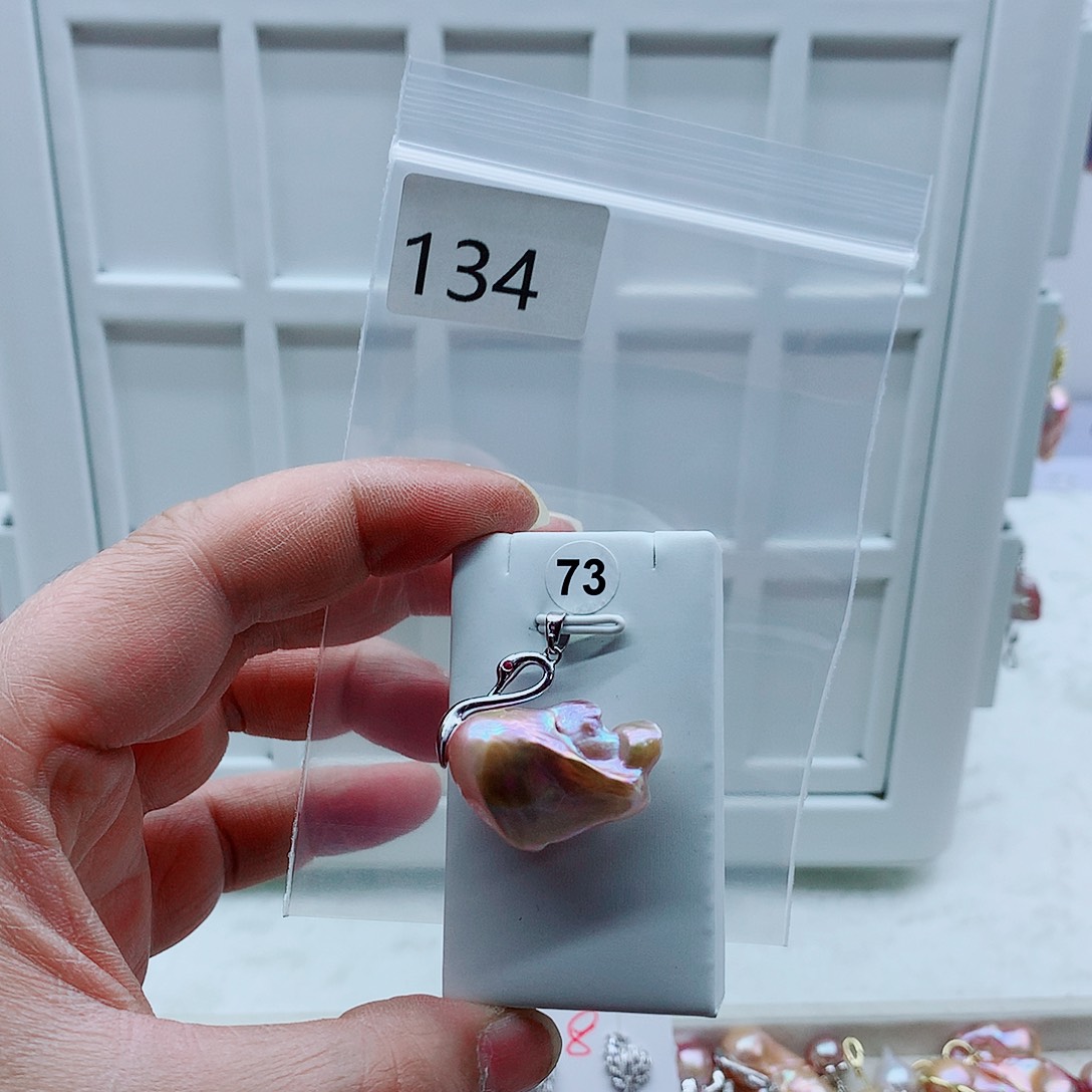 合金吊坠(不含链)淡水珍珠