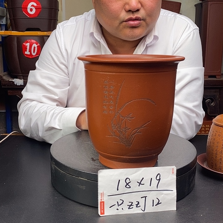 紫砂花盆货号一只ZZJ12