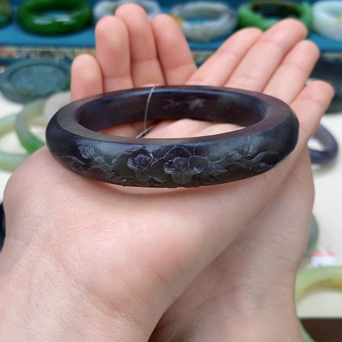 和田玉手镯   定制 61.04未镶嵌