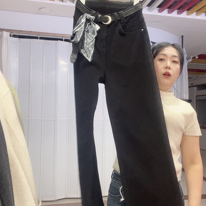 8601孤品黑色牛仔裤