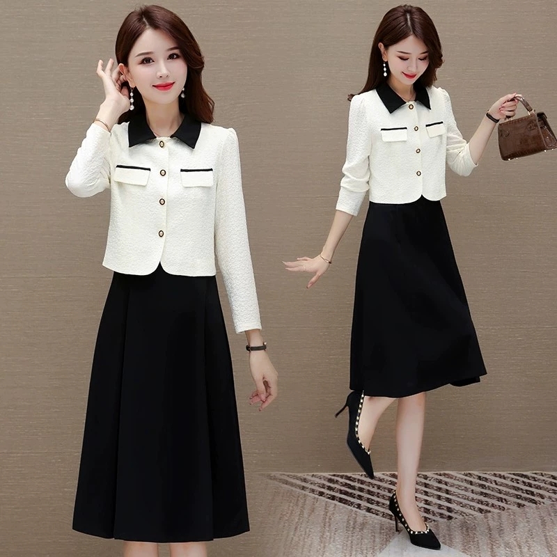 小香风时尚休闲套装连衣裙女装春夏2025新款爆款今年流行高级感