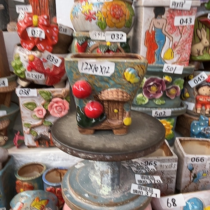 粗陶材质多肉花盆