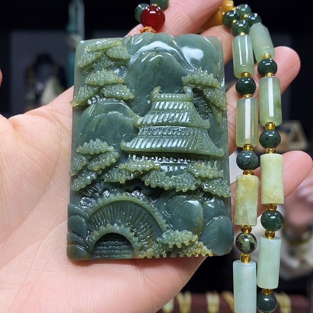 岫玉挂件吊坠未镶嵌