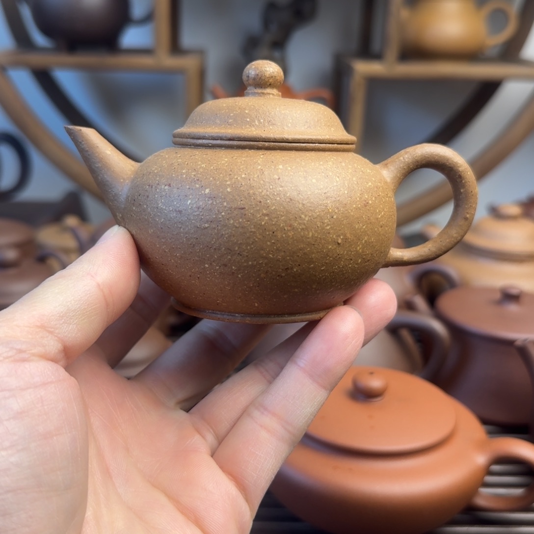 紫砂茶壶水平150cc台西梨皮老段