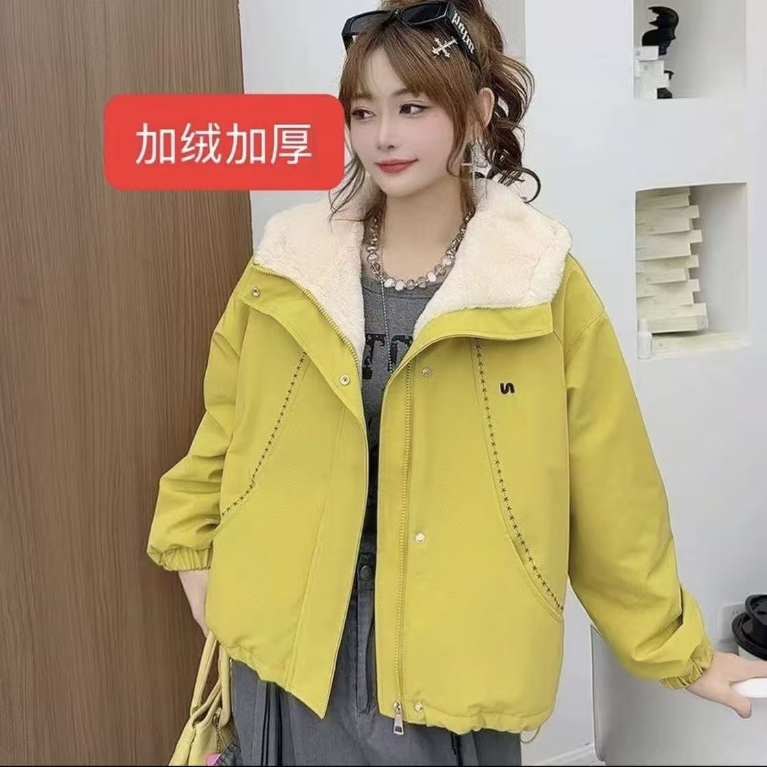 【全身加绒加厚】2025新款过冬棉衣冬季短款韩版连帽女款外套