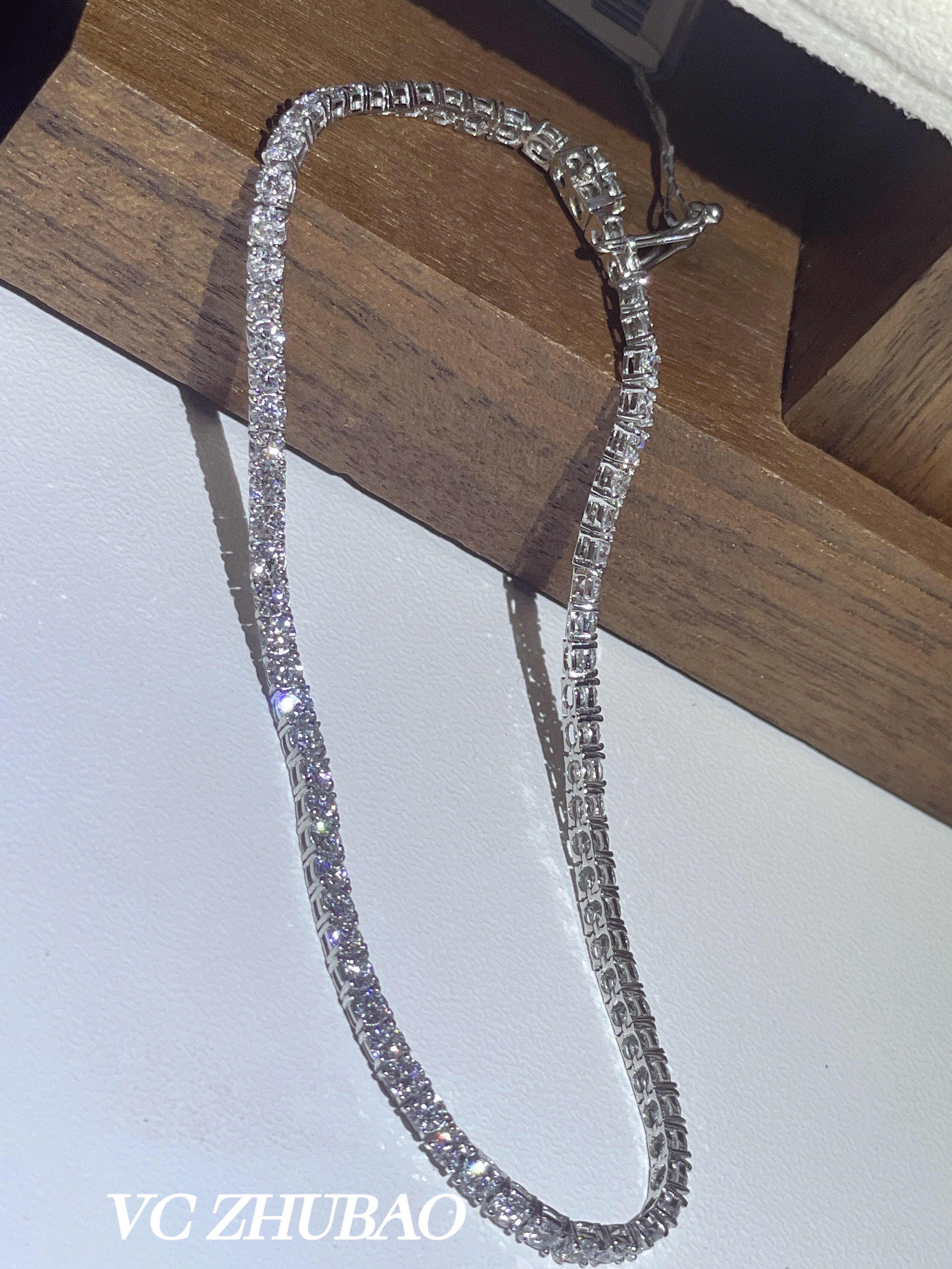 【VC珠宝】重金 2克拉满钻网球手链  ZSSL0328
