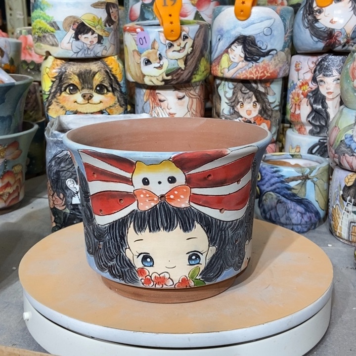 红陶景德镇艺术手绘作品