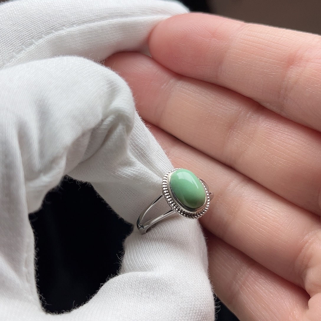 绿松石珠宝奇石银S925镶嵌