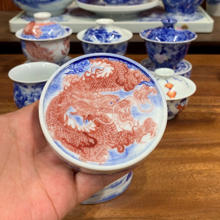 自成堂柴窑 龙纹盖置