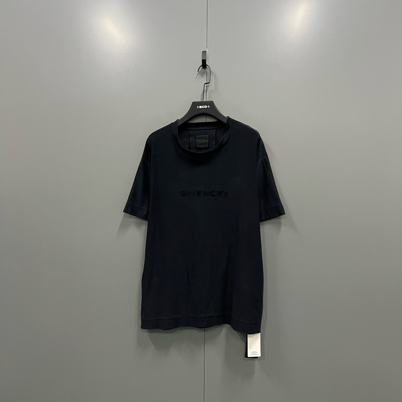 95新 Givenchy/纪梵希 （bb）202 植绒logo背后涂鸦卡通短袖 XXL码