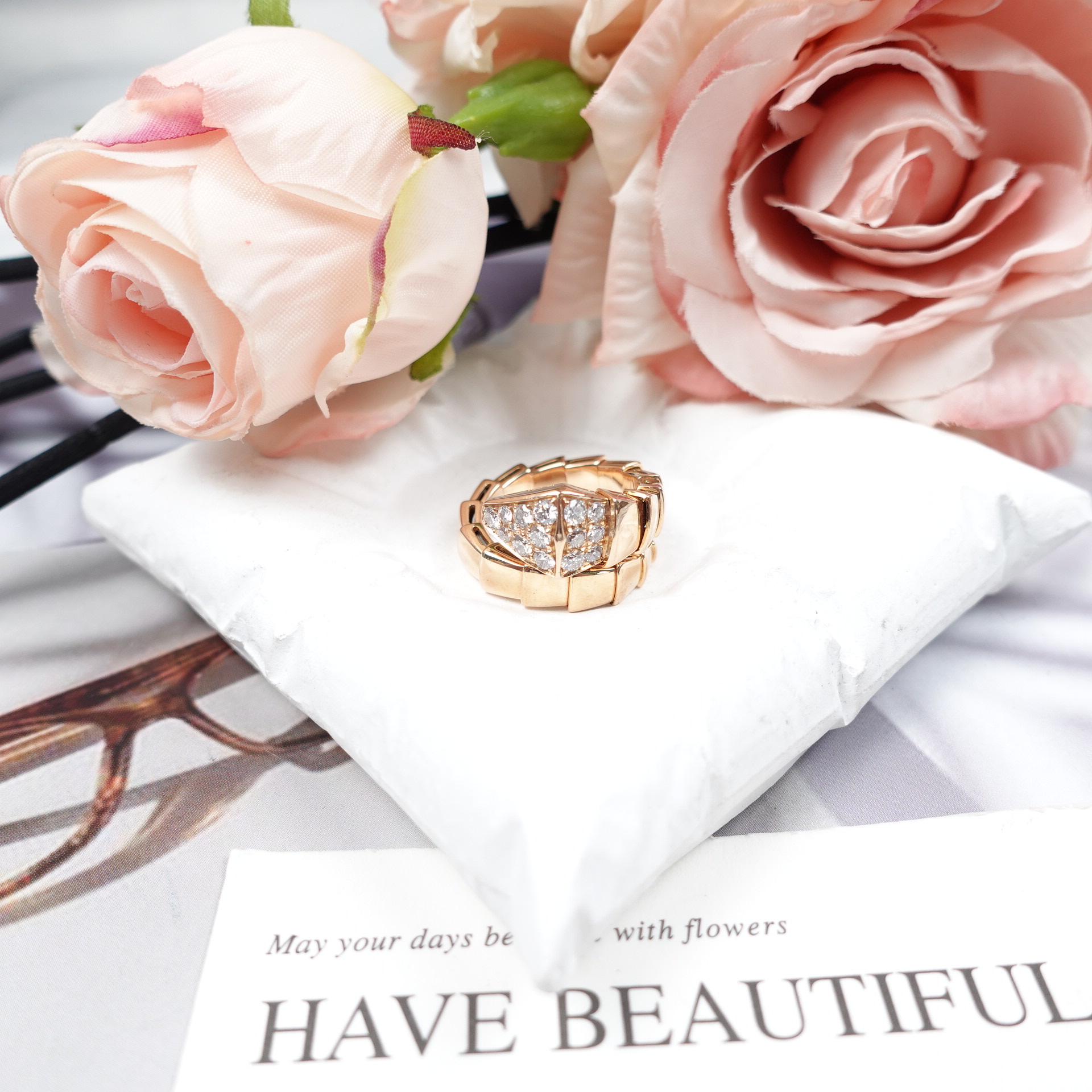 99新 BVLGARI/宝格丽 /戒指/T20322859