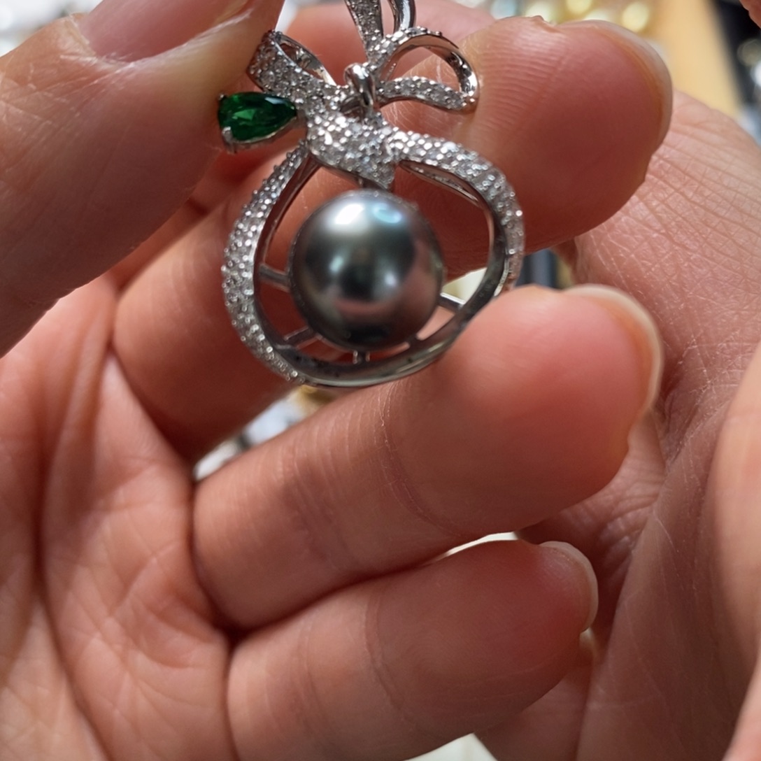 海水珍珠颈饰银S925镶嵌