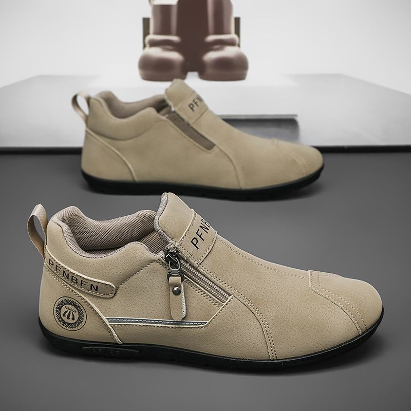 新款2025男士防滑百搭时尚软底潮鞋一脚蹬跑步鞋阿甘鞋休闲运动鞋