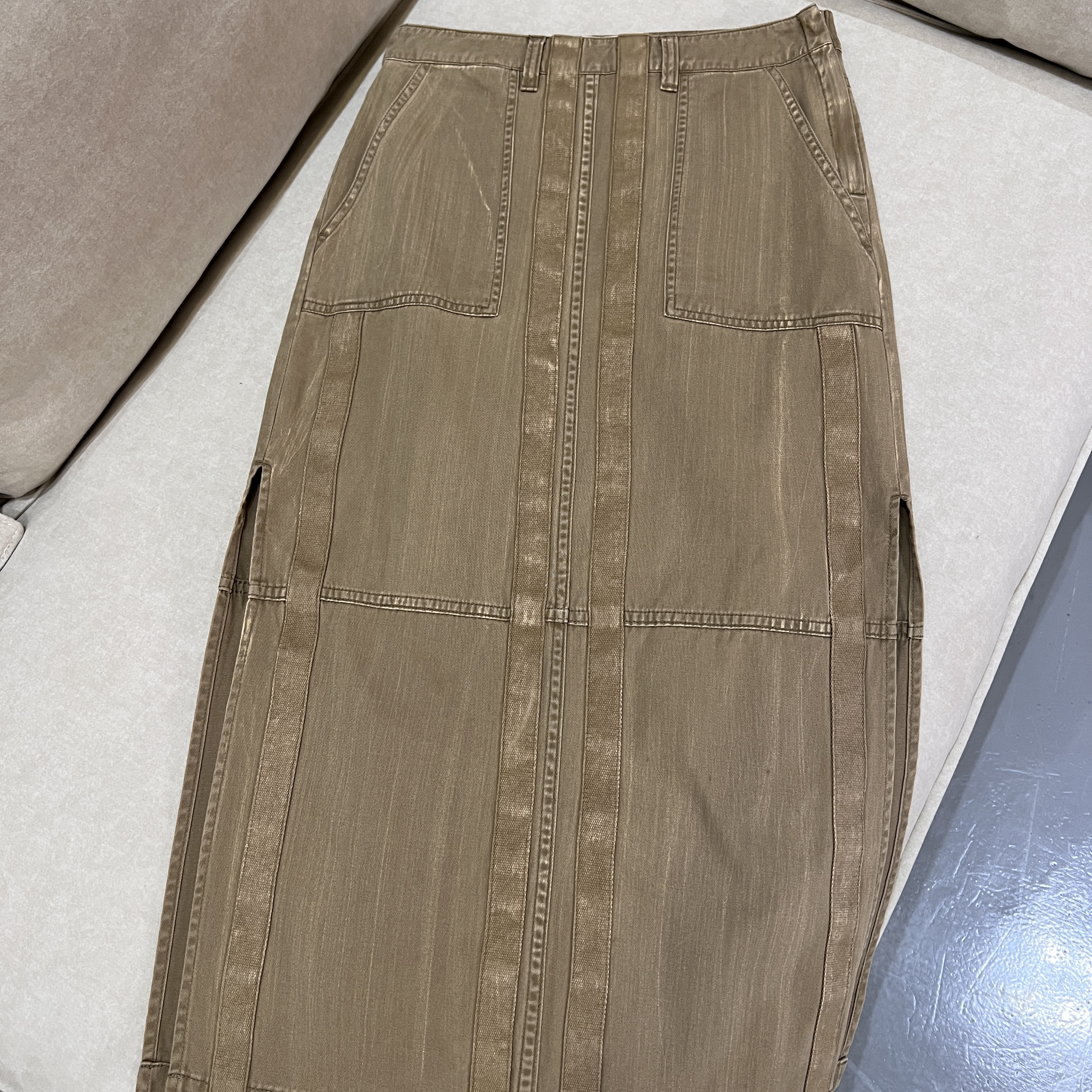 1店【老钱】VSMENT 秋季直筒裙中腰长裙高腰半身裙百搭显瘦牛仔裙