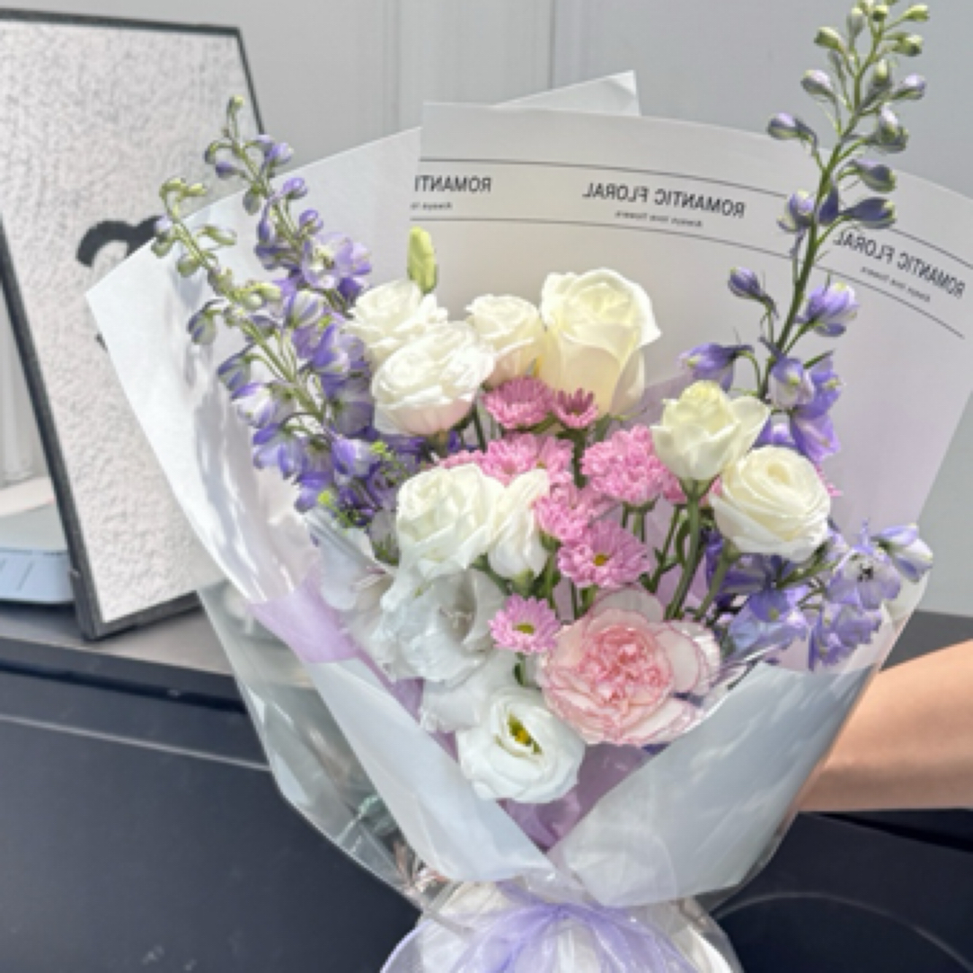 紫色系精致小众花束