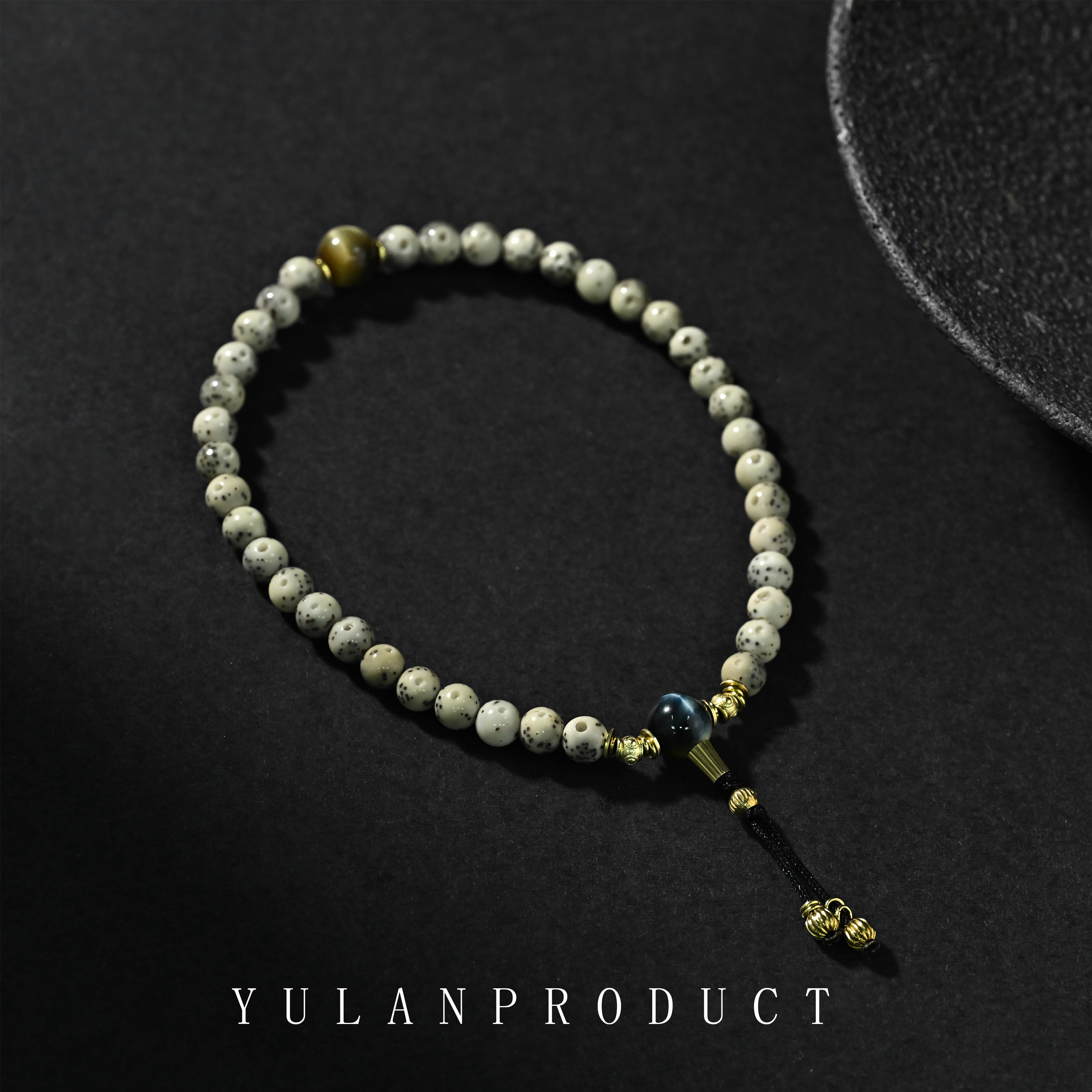 钰澜文玩【梵高虎眼】星月菩提-正宗海南毛感料-6mm圆珠手持