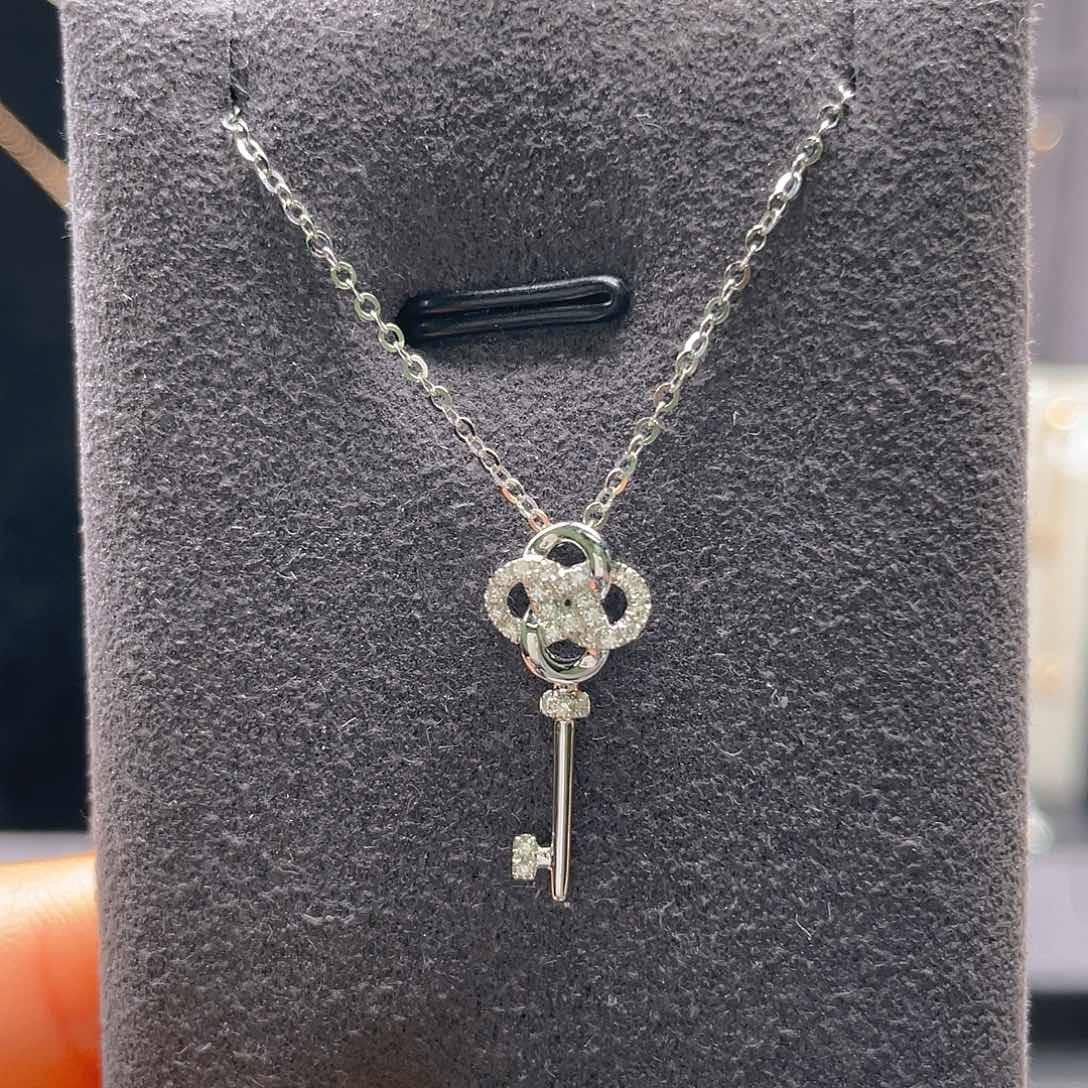 项链钻石18K金镶嵌项链