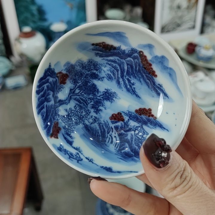 釉里红手工绘画柴窑