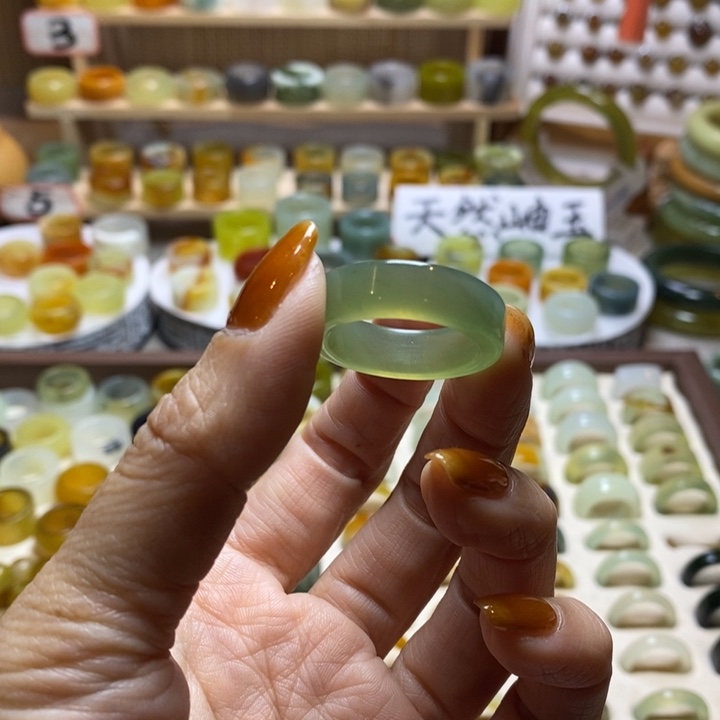 @***天岫玉未镶嵌戒圈岫玉精品指环