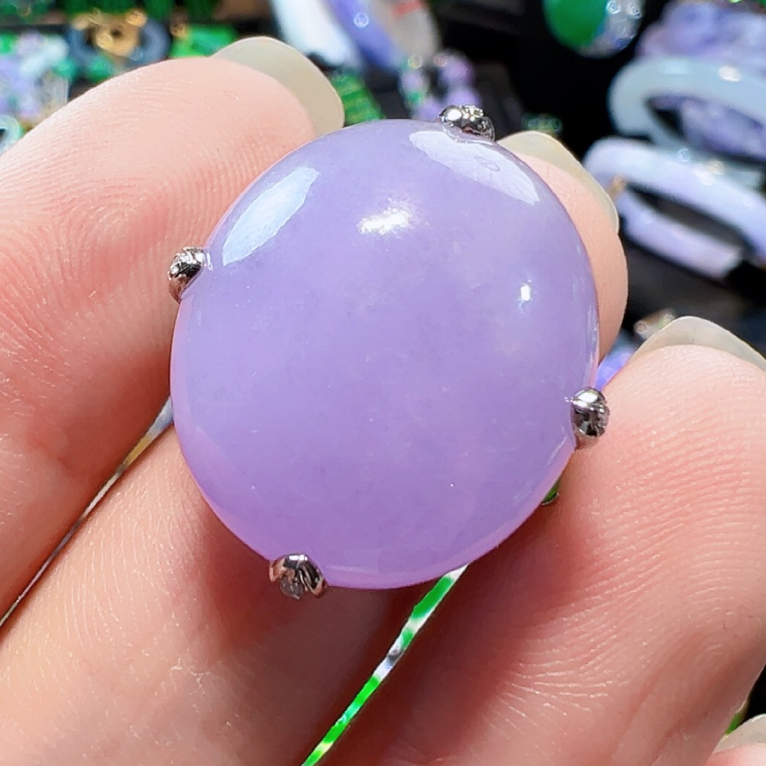 翡翠戒指18K金镶嵌签收后24小时鉴赏期