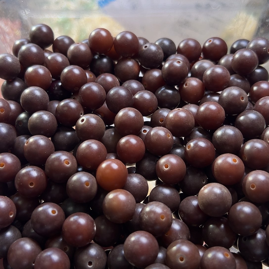 白玉菩提吊坠60颗卡13车厘子圆微瑕