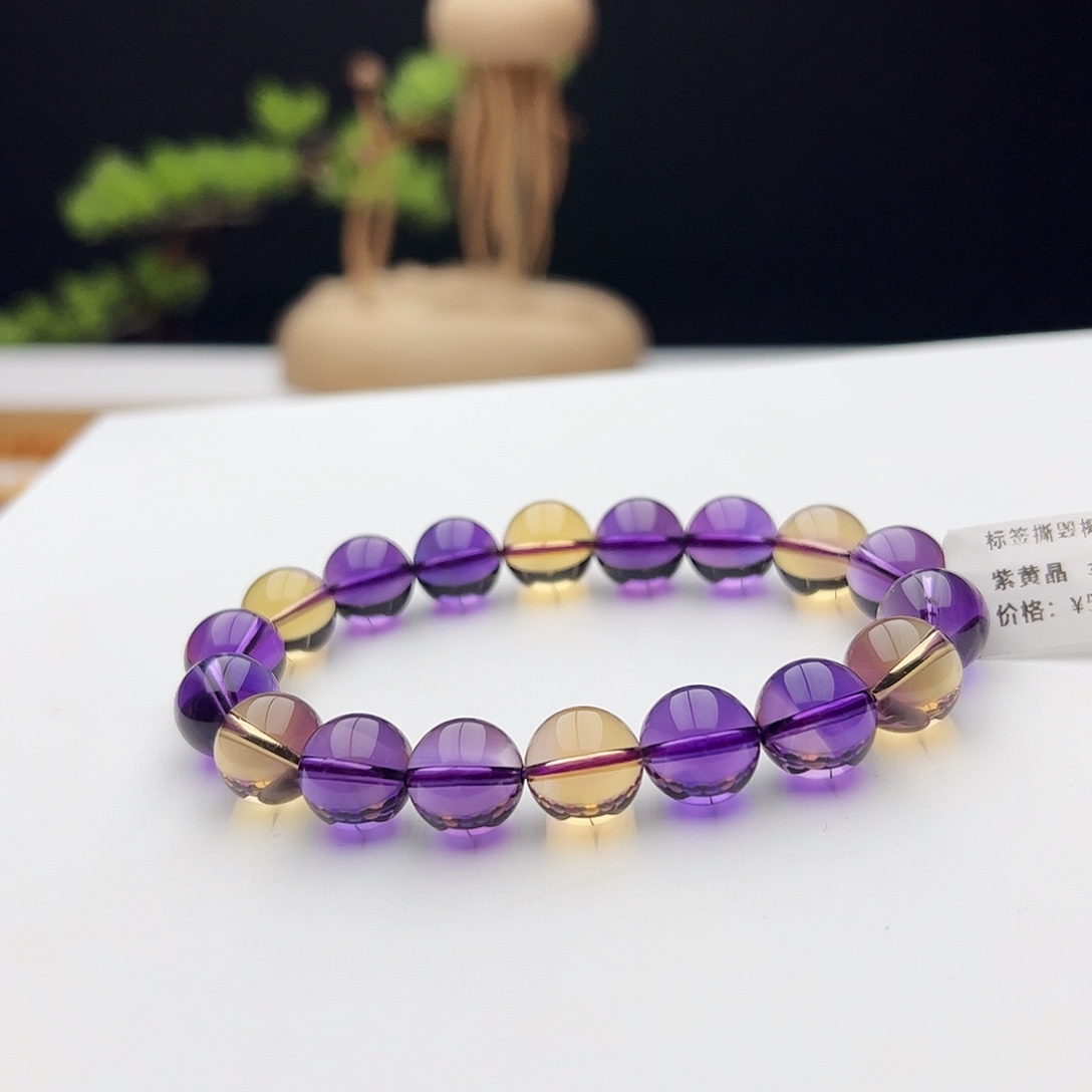 水晶手链未镶嵌紫黄晶12mm39.52