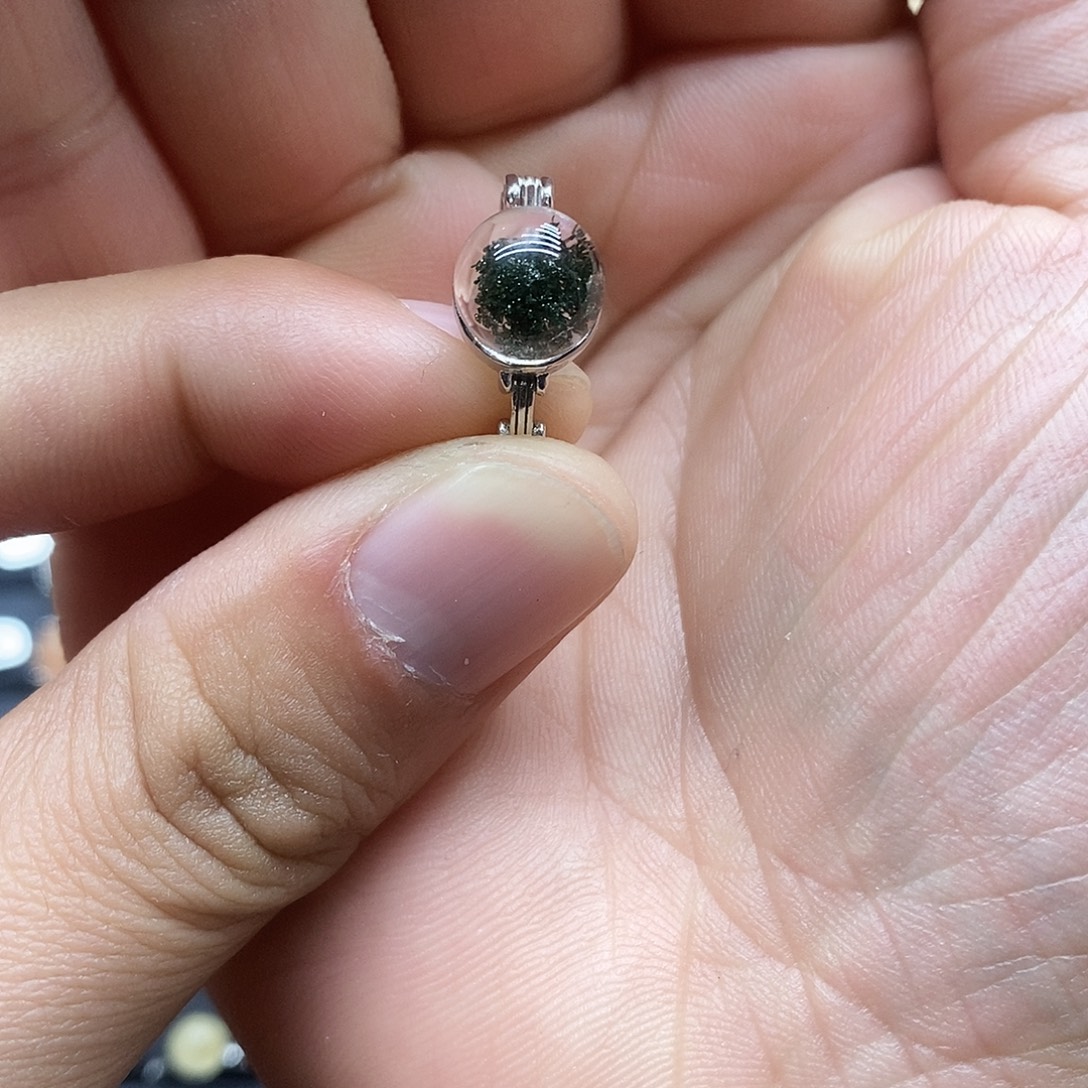 花***鼠颈饰银S925镶嵌水晶活口