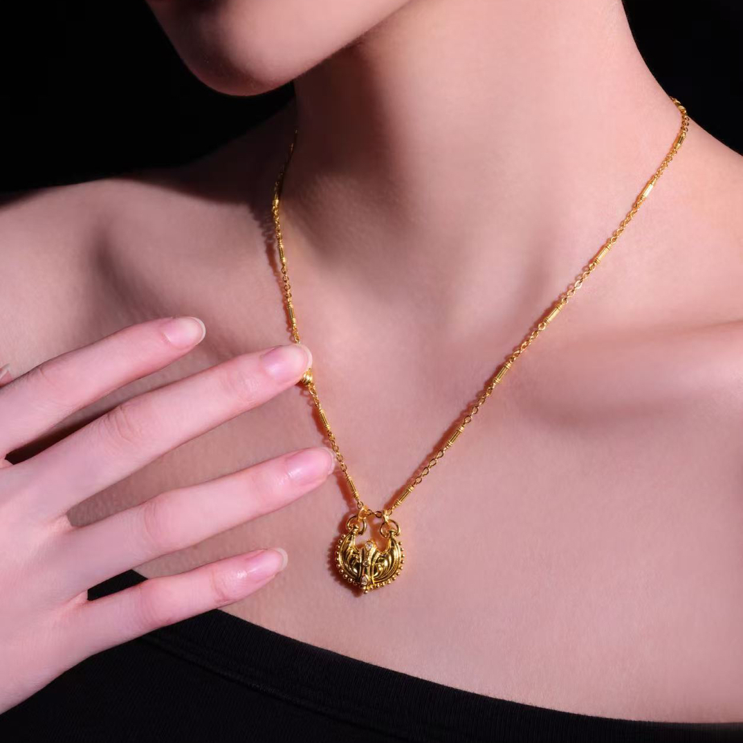 【锦堂金铺】轻奢海韵铃兰足金项链