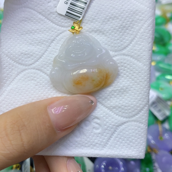 颈饰18K金镶嵌翡翠