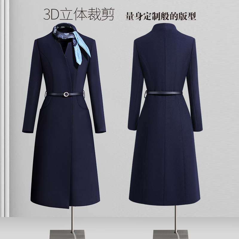 【毛呢大衣】女毛呢外套空姐大衣女冬加厚外套气质售楼部美容师