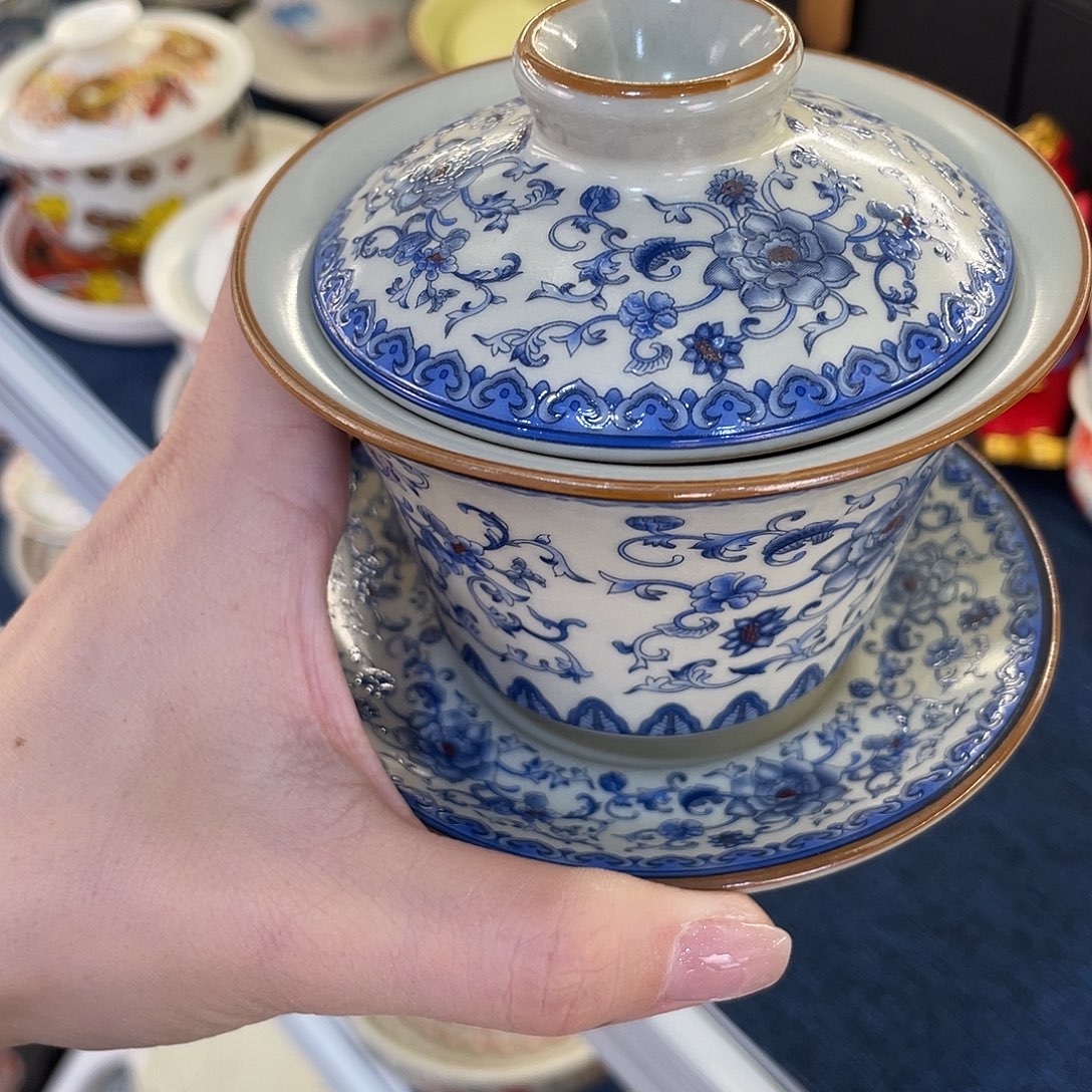 陶景德陶瓷盖碗茶具