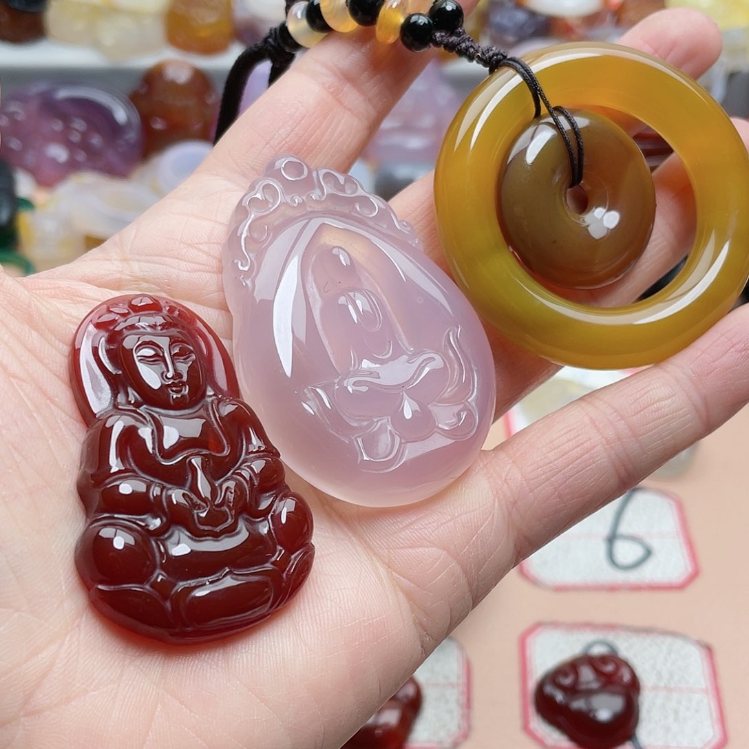 玛瑙/玉髓颈饰合金生**快