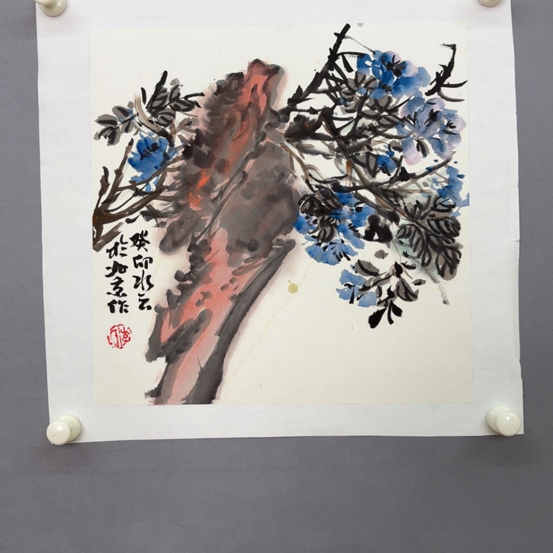 国画艺术家真人手绘