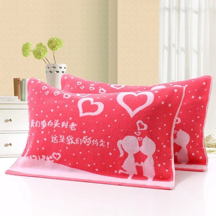 纯棉枕巾大号老式毛巾加厚加大柔软不掉色双面成人情侣家用枕头巾