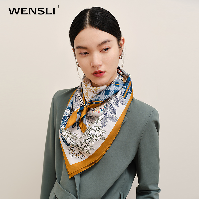 双面印花大方巾-那时花开